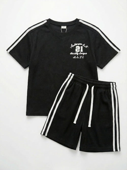 חליפה בנים ריב כותנה