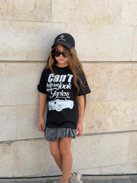 חליפת חולצה וחצאית בלון משבצות לילדות