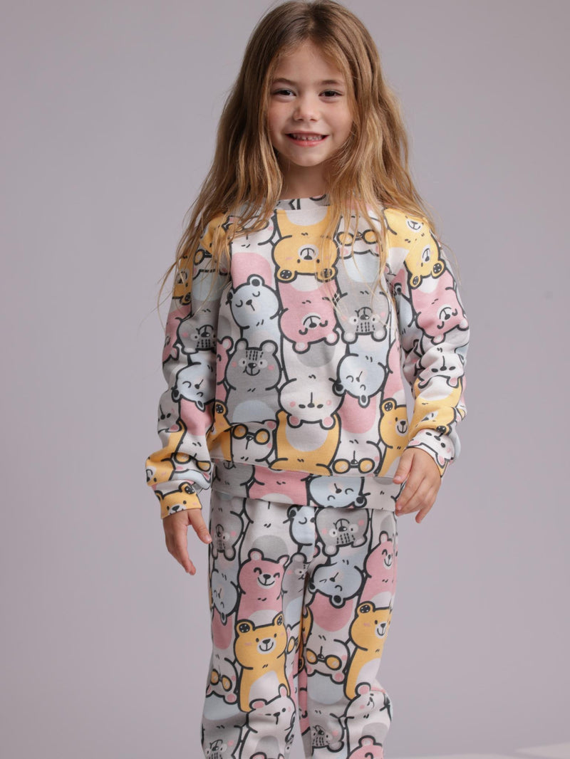 פיג'מה לילדות פוטר דגם Bears