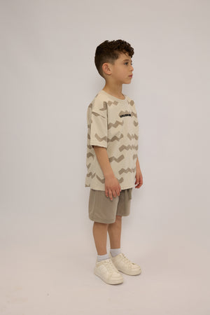 חליפה לילדים מבד טריקו וטרי דגם Little Star Shines