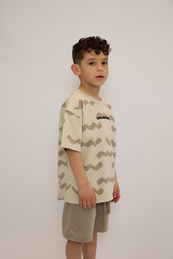 חליפה לילדים מבד טריקו וטרי דגם Little Star Shines