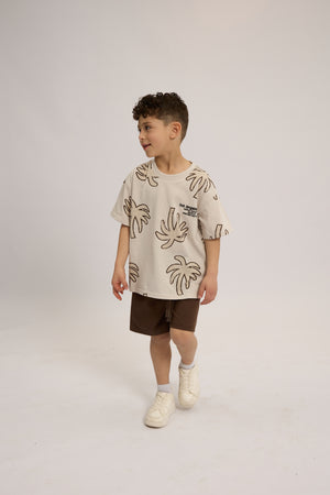 חליפה לילדים מבד טריקו וטרי דגם Los Angeles