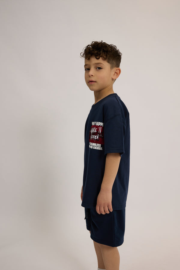 חליפה לילדים מבד טריקו וטרי דגם Make It Happen