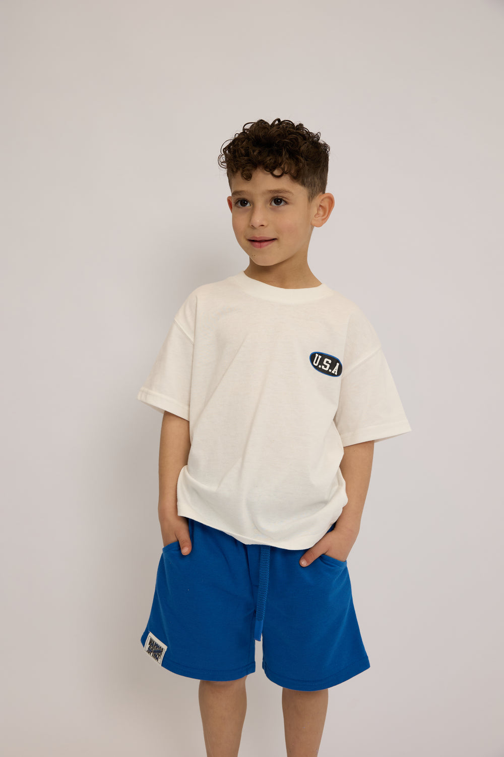 חליפה לילדים מבד טריקו וטרי דגם U.S.A