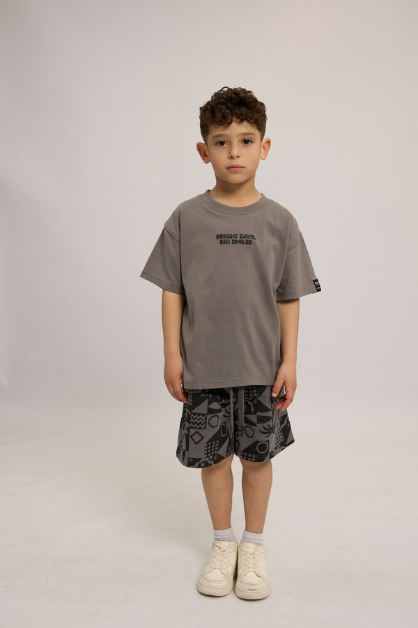 חליפה לילדים מבד טריקו וטרי דגם Bright Days , Big Smiles