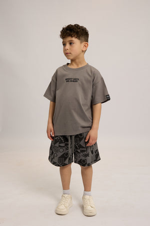 חליפה לילדים מבד טריקו וטרי דגם Bright Days , Big Smiles