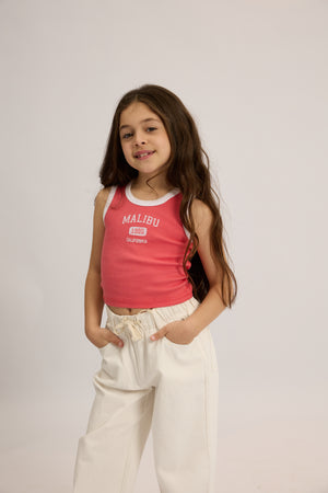 גופיה לילדות מבד ריב דגם Malibu