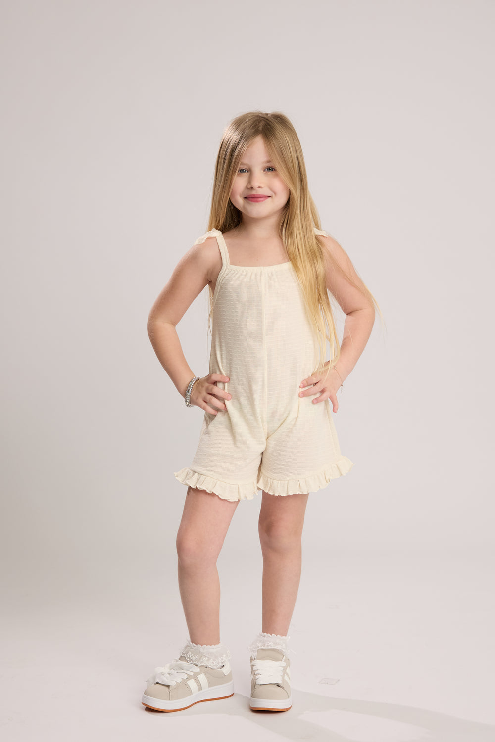 אוברול חלק קצר לילדות