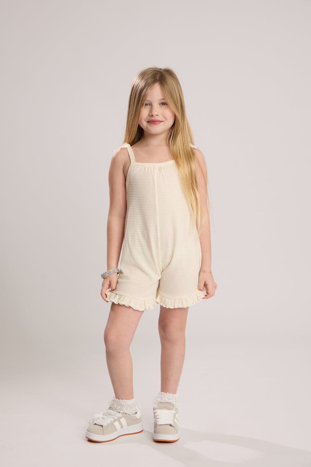 אוברול חלק קצר לילדות