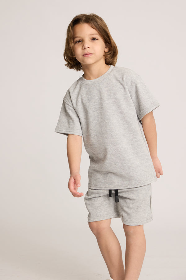 חליפה בנים וופל פלאם חלק