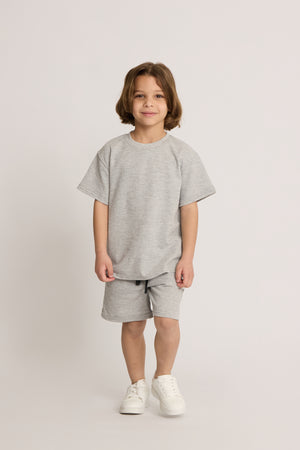 חליפה בנים וופל פלאם חלק