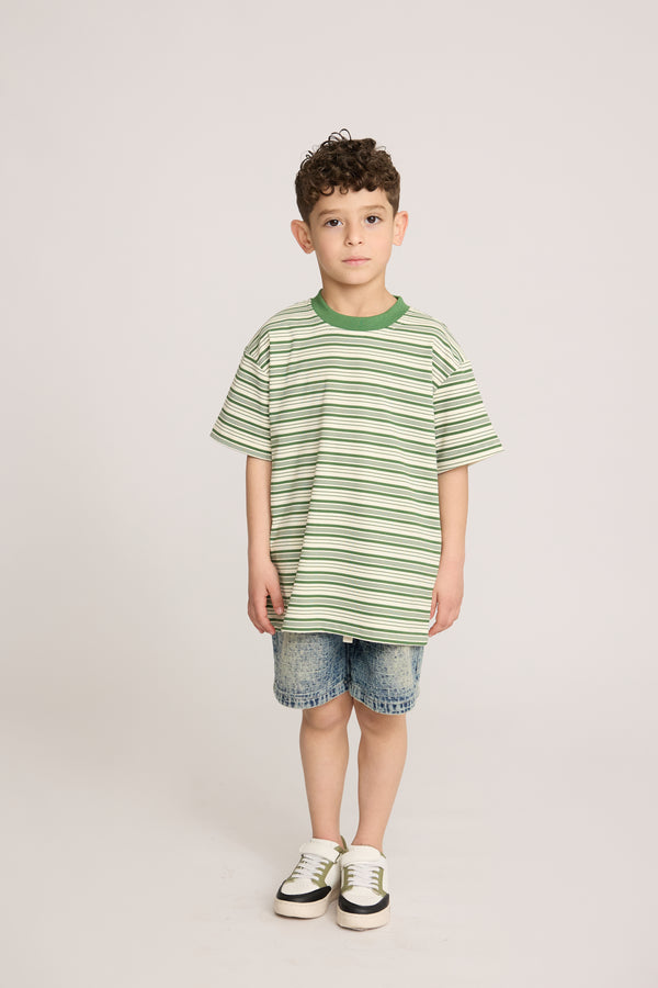 חולצה טריקו כותנה פסים לילדים