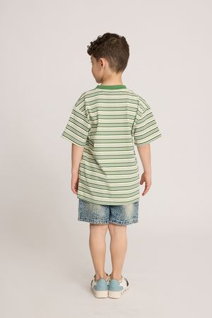 חולצה טריקו כותנה פסים לילדים
