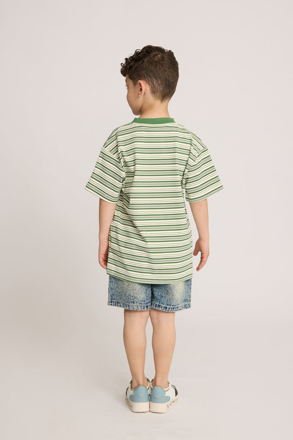 חולצה טריקו כותנה פסים לילדים