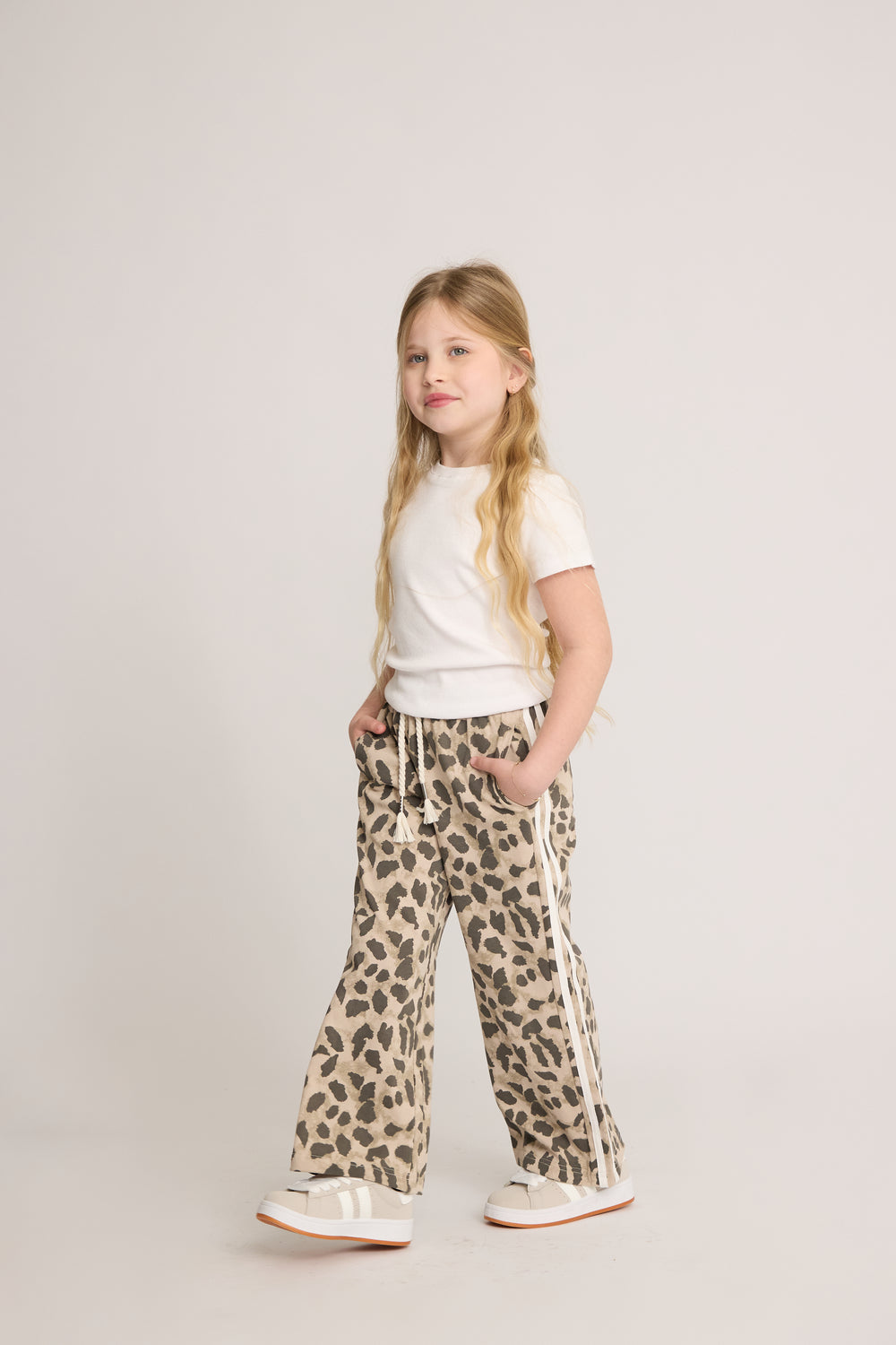 חולצת ריב כותנה חלקה לילדות