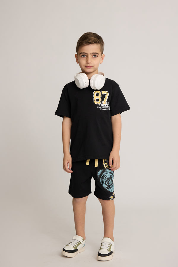 חליפת כותנה לילדים דגם פוטבול 87