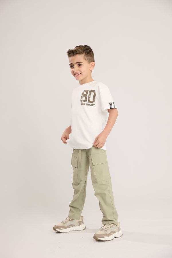 מכנסיים מבד פרשוט דגמ'ח לילדים