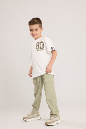 מכנסיים מבד פרשוט דגמ'ח לילדים