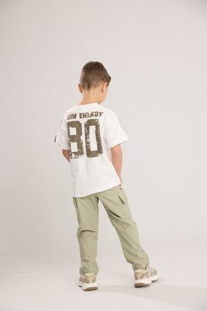 מכנסיים מבד פרשוט דגמ'ח לילדים