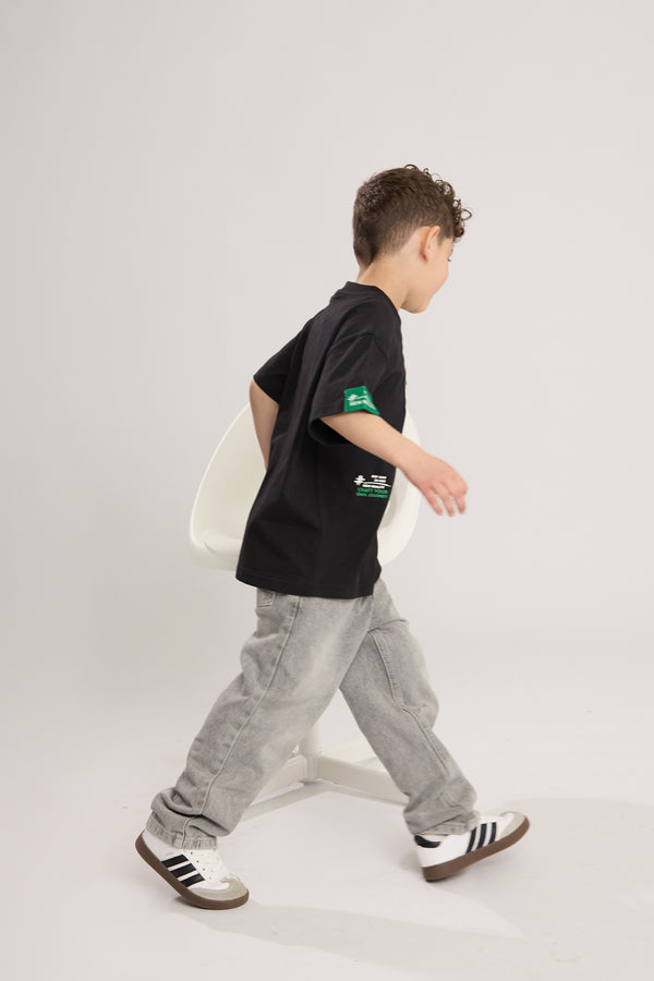 ג'ינס לילדים גזרה רחבה בויפרנד