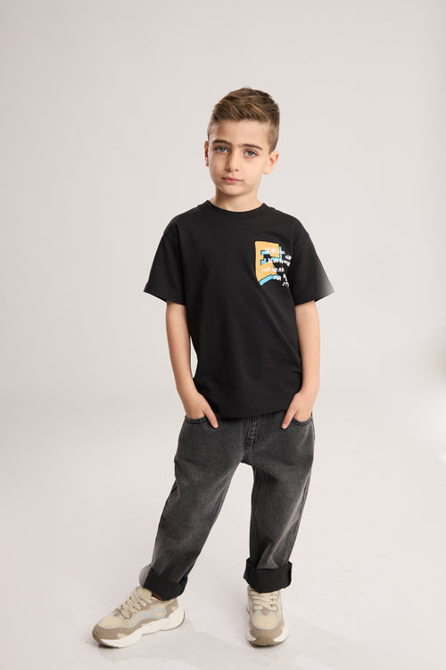 ג'ינס לילדים גזרה רחבה בויפרנד