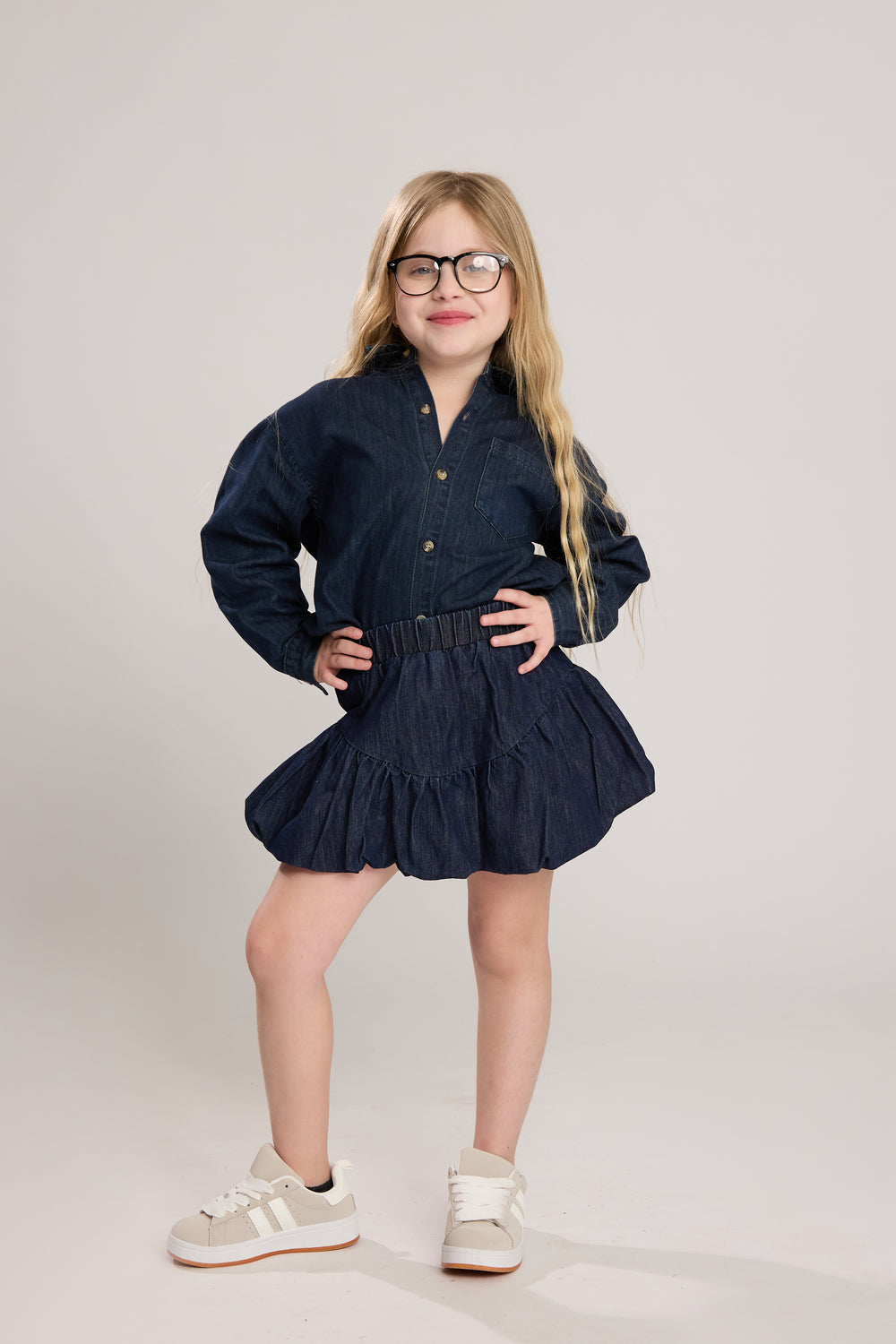 חולצה מכופתרת ג'ינס