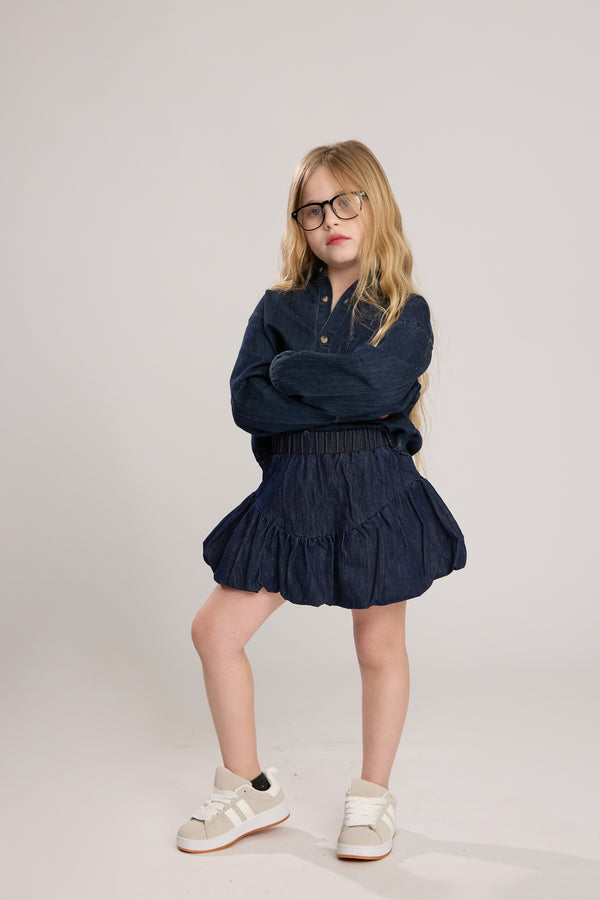 חולצה מכופתרת ג'ינס