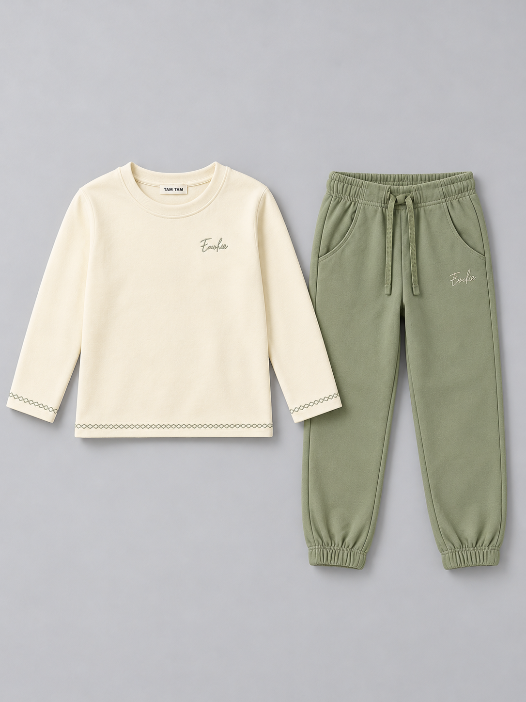דגם 9422 – cream-olive – פקשוט עם טיקט TAM TAM